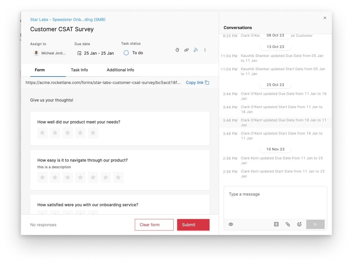 Final version: dedicated form pane