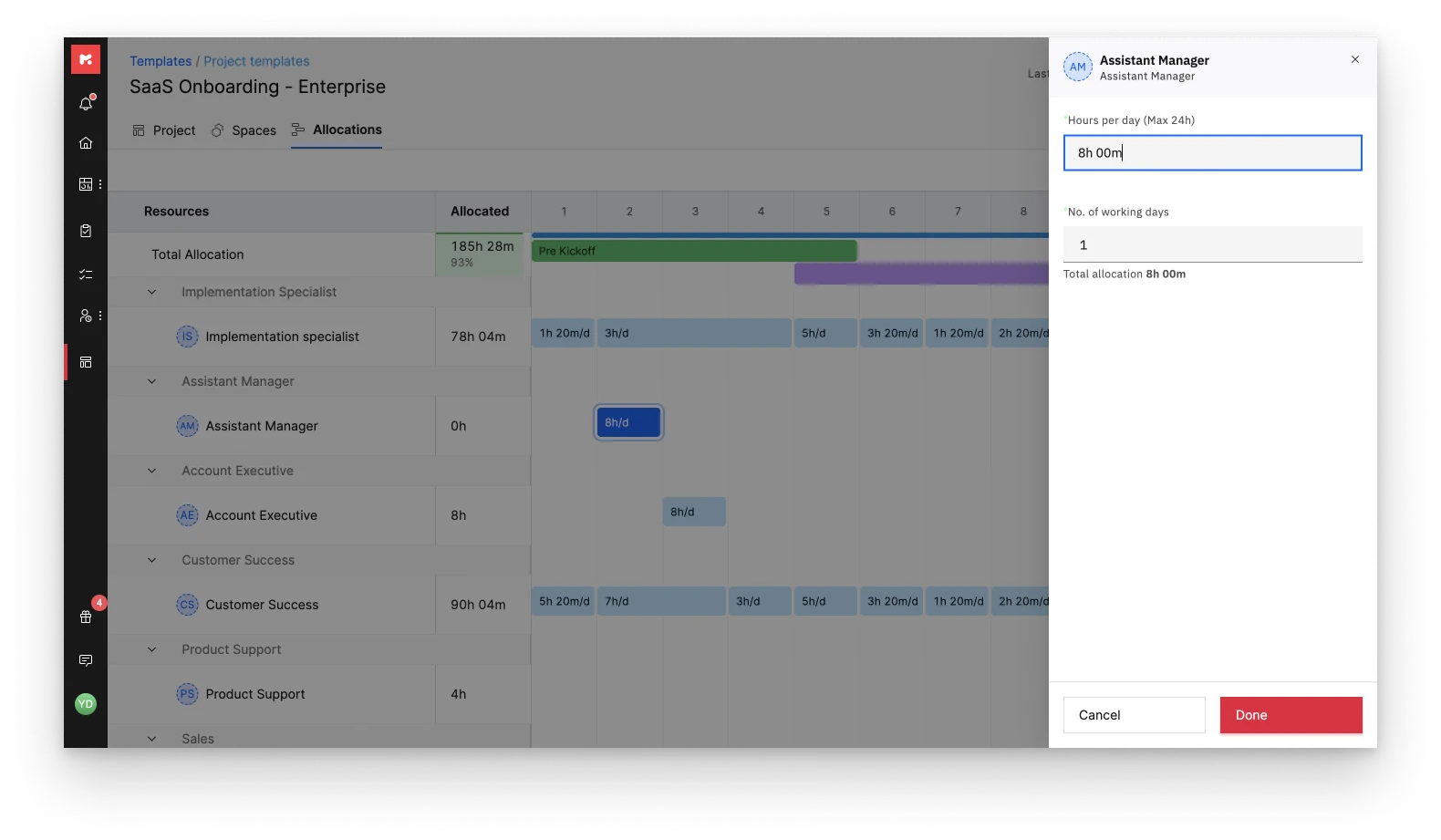 Auto-allocate settings